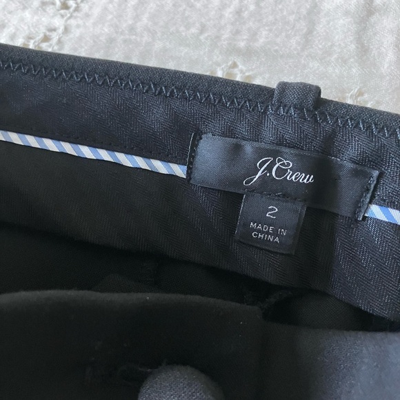 J CREW Black Straight Leg Flat Front High Rise Trouser Size 2 - Picture 10 of 11